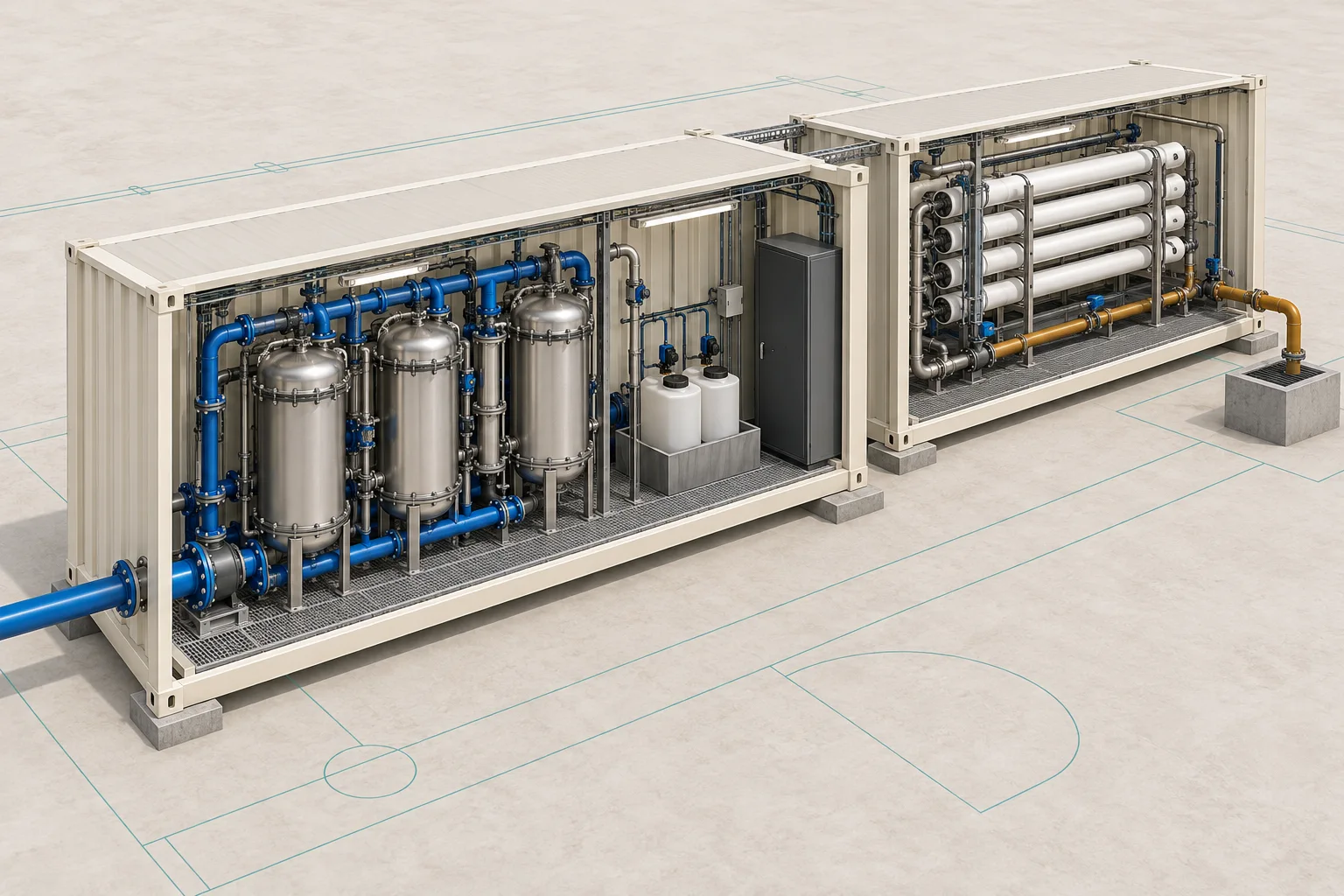 Water & wastewater concept illustration